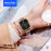 Haino Teko Germany G8 Mini Rose Gold Edition Smart Watch 45mm, Bluetooth Call, Wireless Charging, One Extra Strap