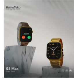 Haino Teko Germany G8 Max Golden Edition Smart Watch 45mm, Bluetooth Call, Wireless Charging, One Extra Strap 