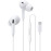 Lazor Mystic PlusWired In Ear Earphone with Stereo Sound Driver Type C Audio EA162 White, standard