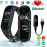 M4 Smart Bluetooth Sports Bracelet Fitness Band With Heart Rate Monitor Waterproof Pedometer For Android & iOS, Black