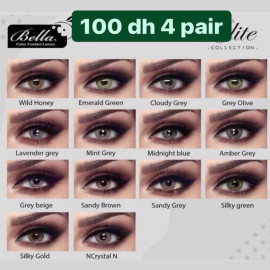 Bella lenses 4 Pairs with secure eye cap