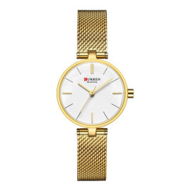 Curren Women's Waterproof Stainless Steel Mesh Band Quartz Watch 9038