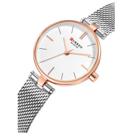 Curren Women's Waterproof Stainless Steel Mesh Band Quartz Watch 9038