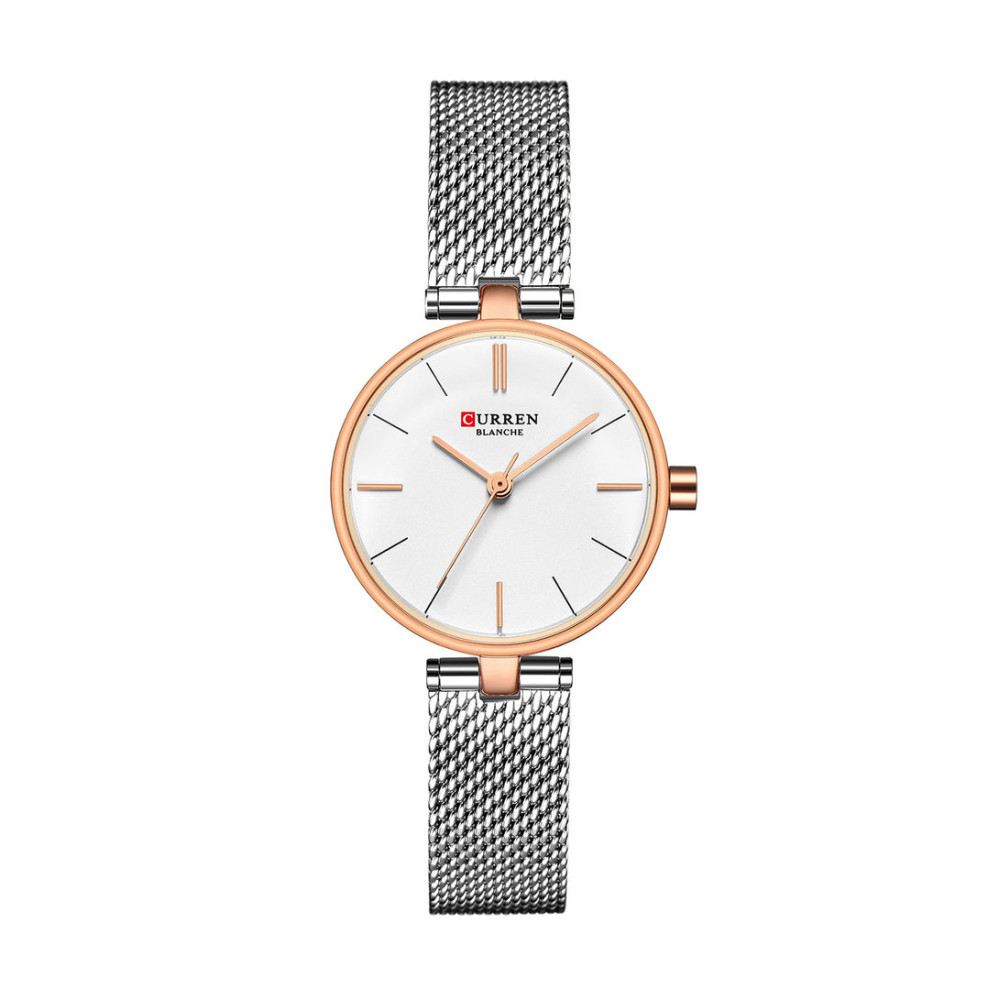 Curren Women's Waterproof Stainless Steel Mesh Band Quartz Watch 9038
