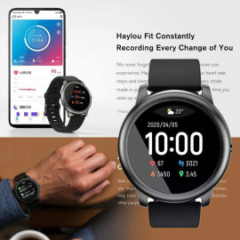 Haylou LS05(SOLAR) Global Version Smart Watch,Heart Rate Tracker IP68 Waterproof 12 Professional Sport Modes Sleep Management Smart Band ,Fashion Women Men Watch 