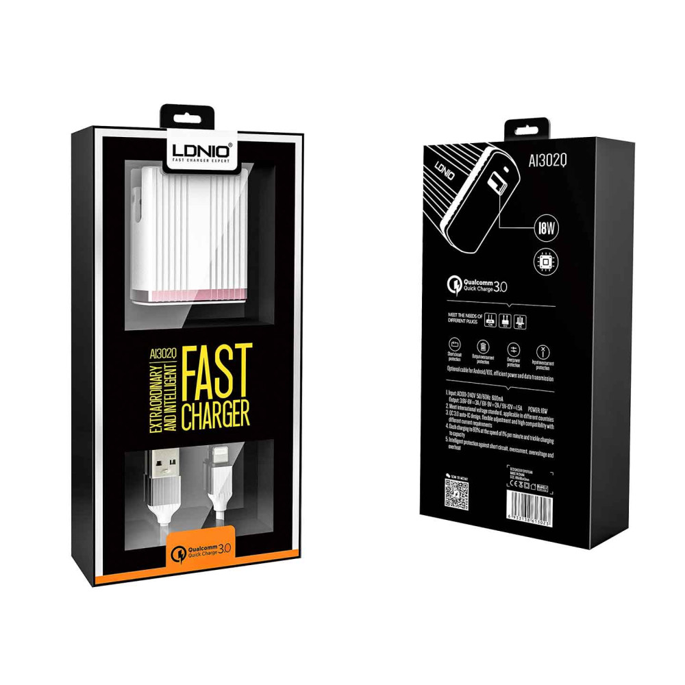 Ldnio A1302Q Quick, Travel, Wall,Home Charger 