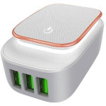 LDNIO A3305 3 USB 5V / 3.4A Quick Charge Universal USB Charger for iPhone 5/6/7 (White)