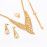 Milano 18K Gold Plated Ring, Earing & Necklace Set, M26