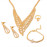 Milano 18K Gold Plated Ring, Earing & Necklace Set, M26