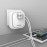 Moxom UK Plug USB Charger 2.4A with LED Touch Night Light 2-Port Travel Wall Charger