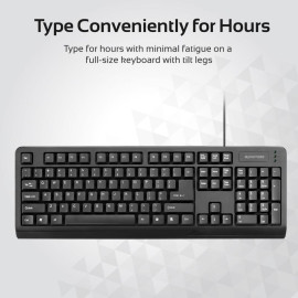 Promate EasyKey-1 Professional Ergonomic Wired Keyboard