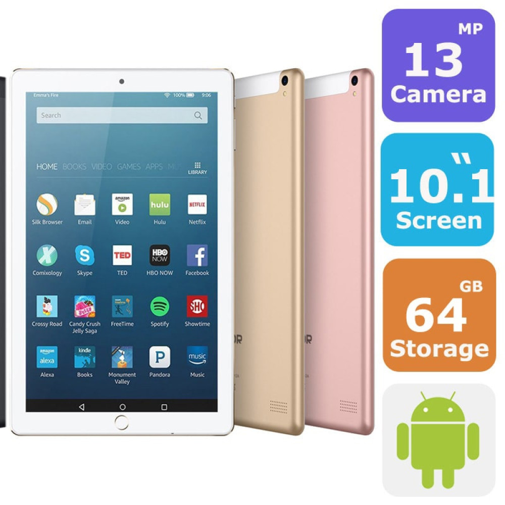 S-COLOR U300 Dual sim Tablets (Android OS,10.1 Inch, 4G+WiFi,64GB+4GB) 