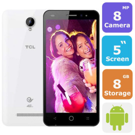 TCL P588L Smartphone (Android 5.1,5.0 Inch, 4G+WiFi,8GB+1GB)