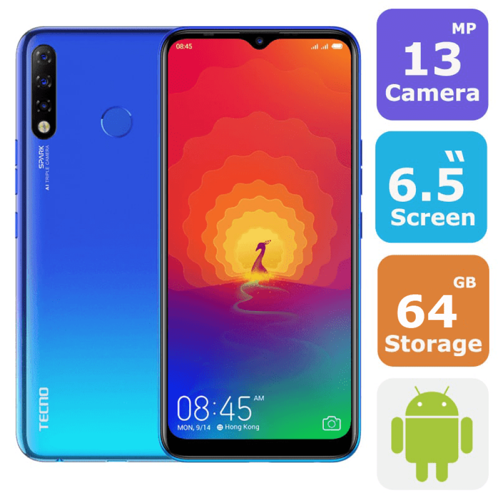 Tecno Spark 4 64GB 4G Dual Sim Smartphone