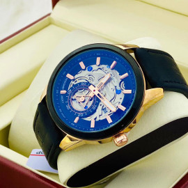 Keep Moving Men's Leather Mechanical Watch - K2027