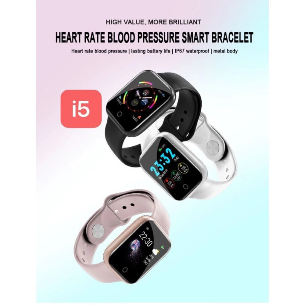i5 Smart Watch Heart Rate Monitor Waterproof Fitness Tracker Blood Pressure Smartwatch